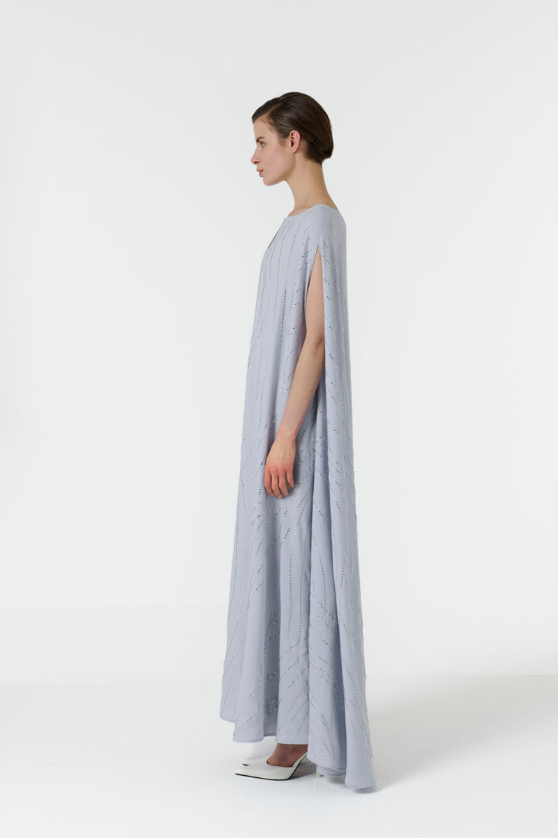 EMBELLISHED CAPE IN BLUE - CULT MIA