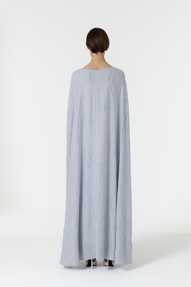 EMBELLISHED CAPE IN BLUE - CULT MIA