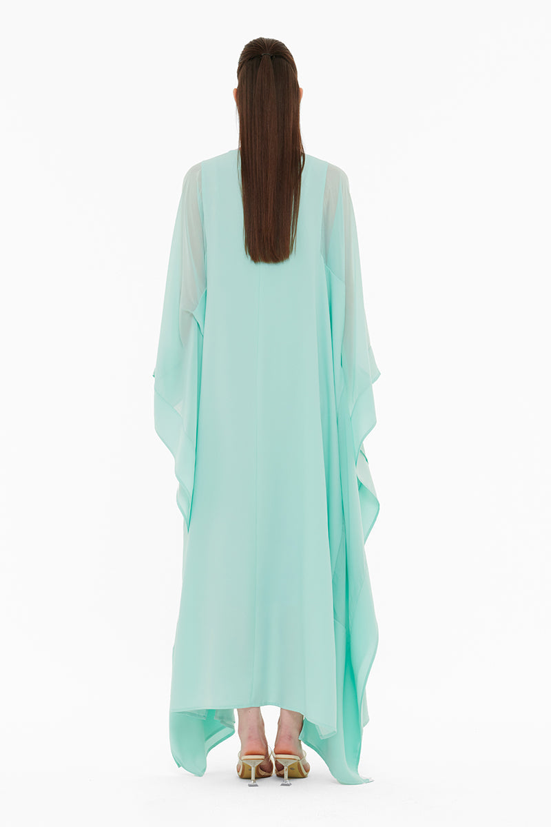 CHIFFON PANEL DETAIL KAFTAN - CULT MIA