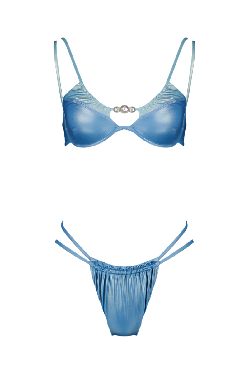 HELIOS BIKINI SET IN BLUE - CULT MIA