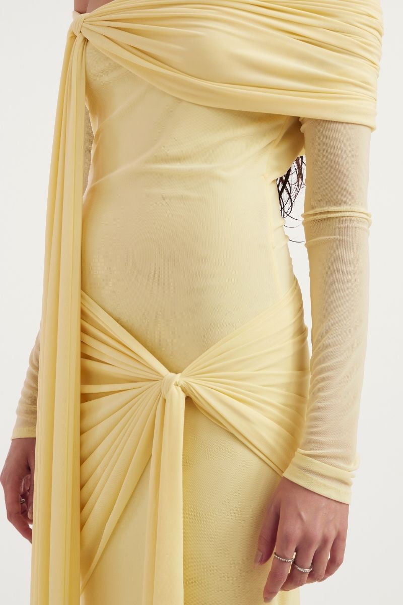 HELOISE BUTTER YELLOW MAXI DRESS - CULT MIA