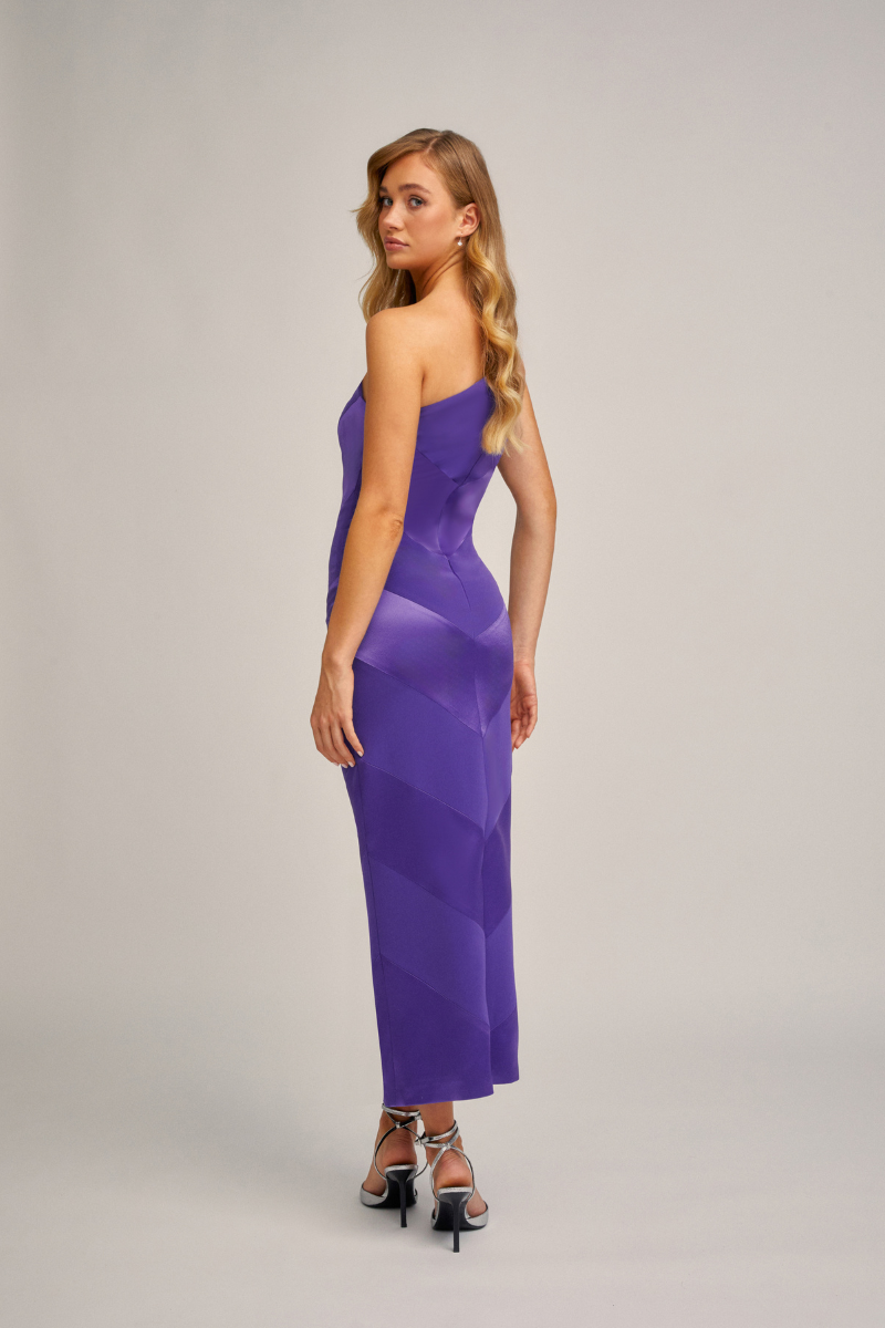 IBIZA MIDI DRESS IN PURPLE - CULT MIA
