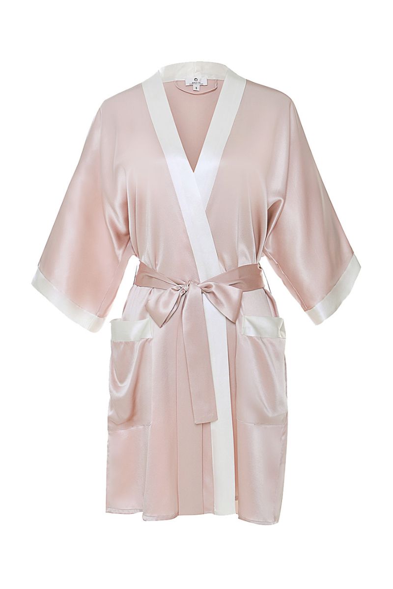 WHISPER WOMEN'S SHORT KIMONO IN PINK - CULT MIA