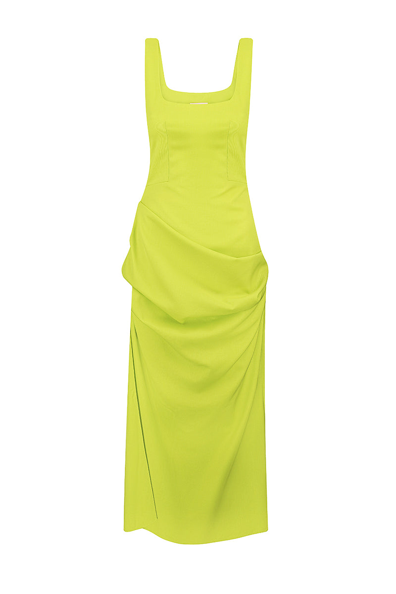 SHEATH GREEN MIDI DRESS - CULT MIA
