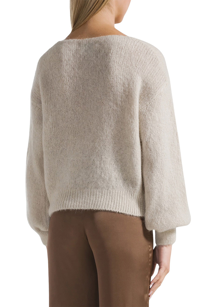 MILANA LONG SLEEVE ALPACA PULLOVER IN BEIGE - CULT MIA