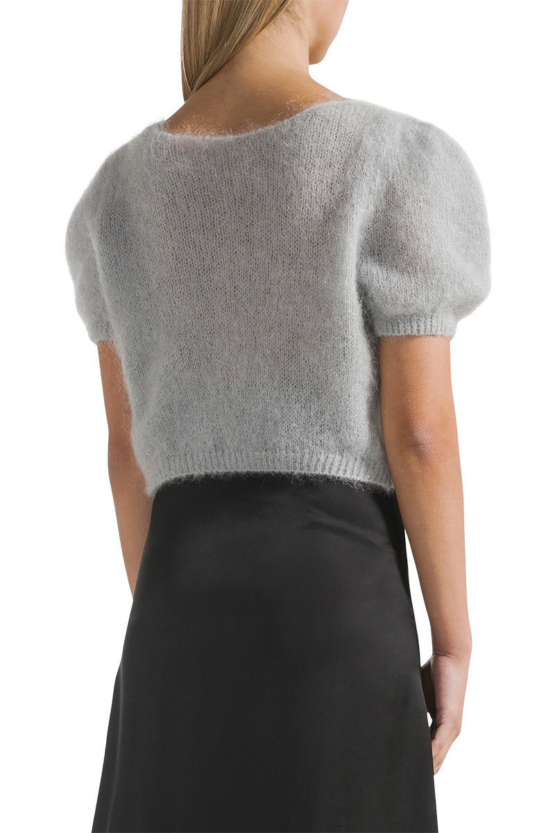 HARPER CARDIGAN IN LIGHT GRAY - CULT MIA