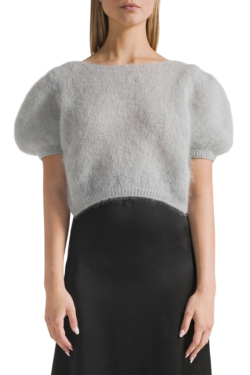 HARPER CARDIGAN IN LIGHT GRAY - CULT MIA