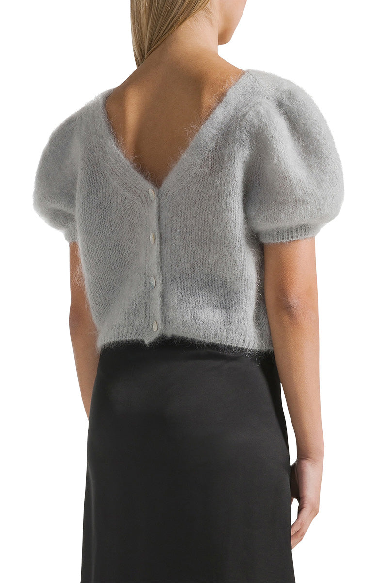 HARPER CARDIGAN IN LIGHT GRAY - CULT MIA