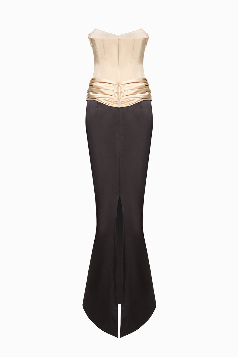 AIRIN DRESS IN BEIGE - CULT MIA