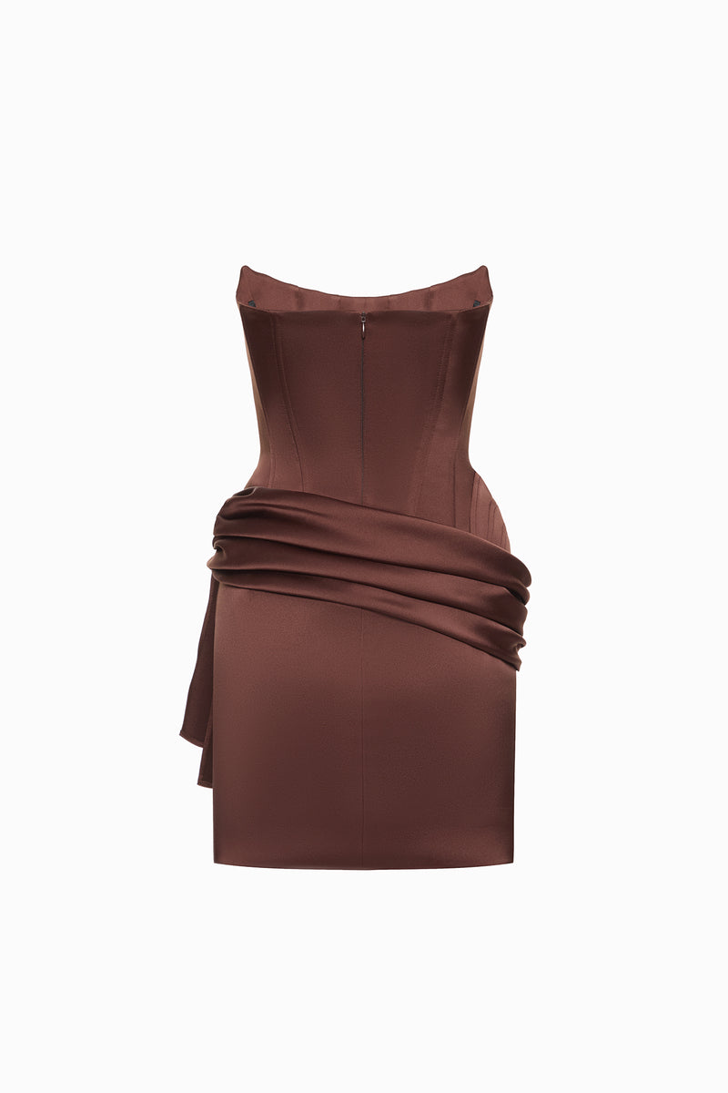 IRMA DRESS IN BROWN - CULT MIA