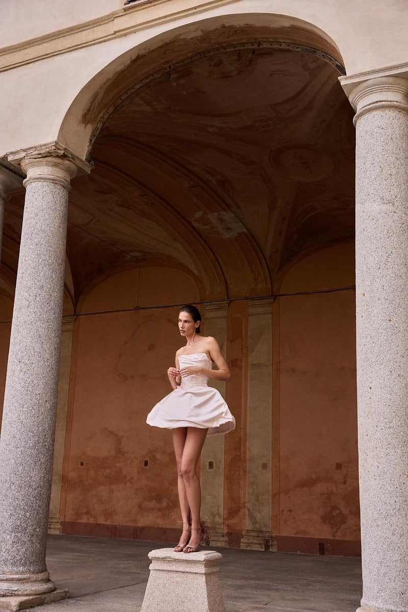 BLAIR DRESS IN BLUSH PINK - CULT MIA