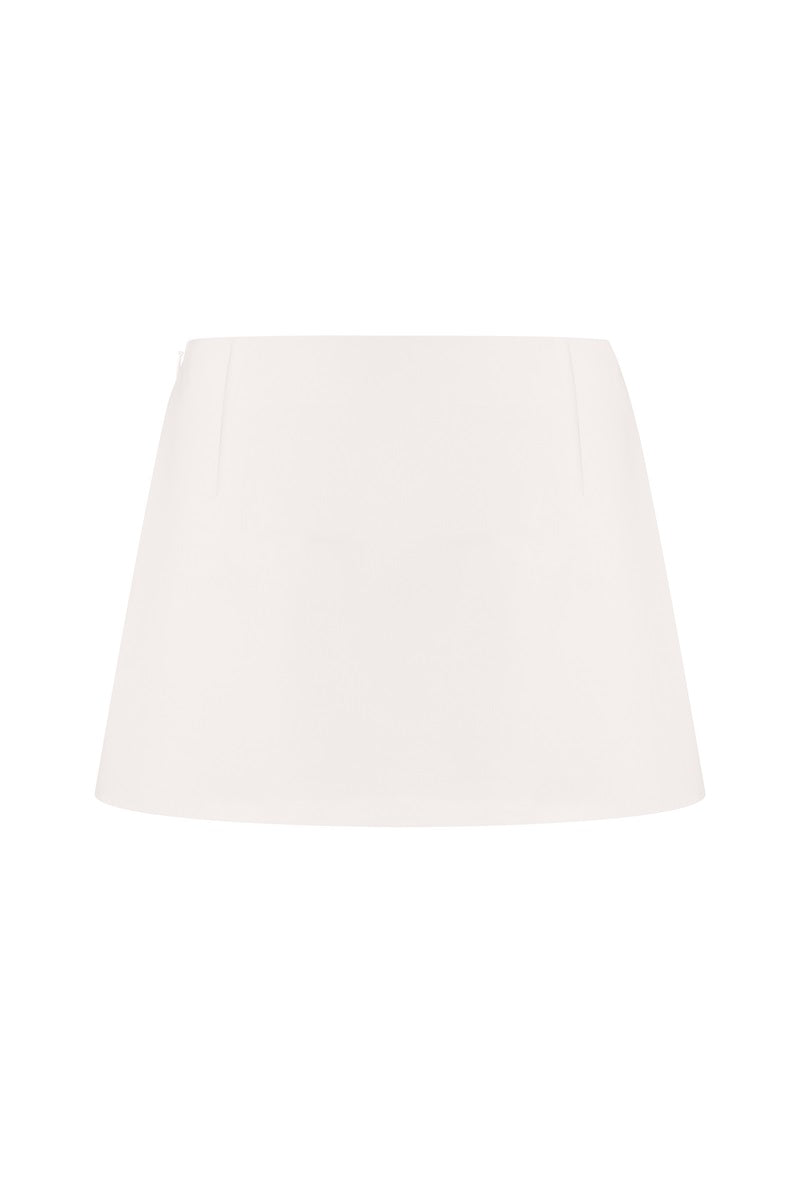 DRESS WITH SHEER INSERTS IN WHITE - CULT MIA