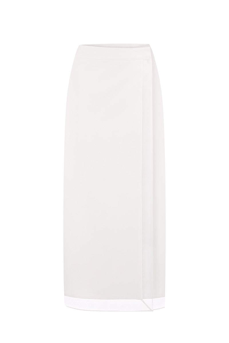 WRAP SKIRT IN WHITE - CULT MIA