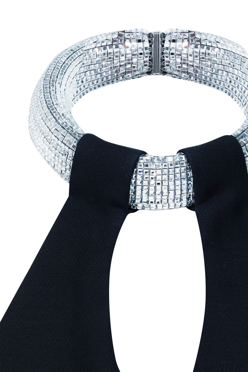 GAIA HALTERNECK CRYSTAL EMBELLISHED MINI DRESS - CULT MIA