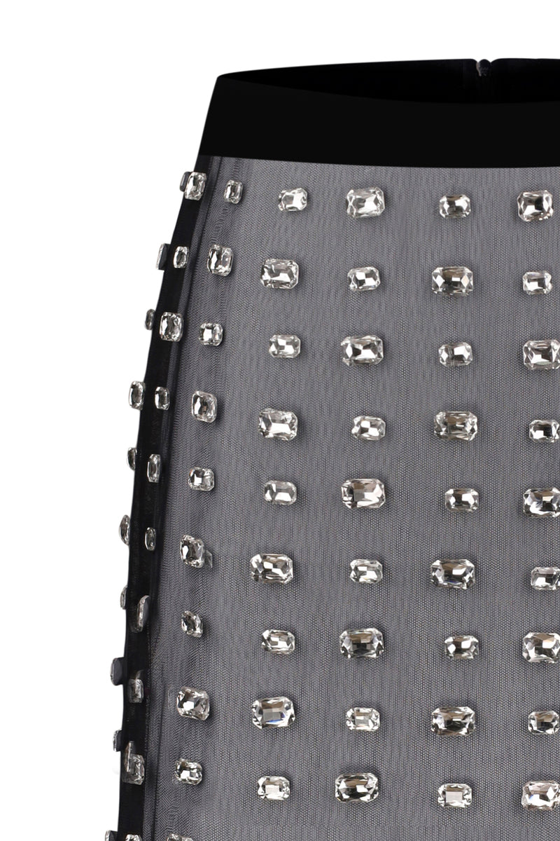 CHANTAL SKIRT MIDI IN BLACK - CULT MIA