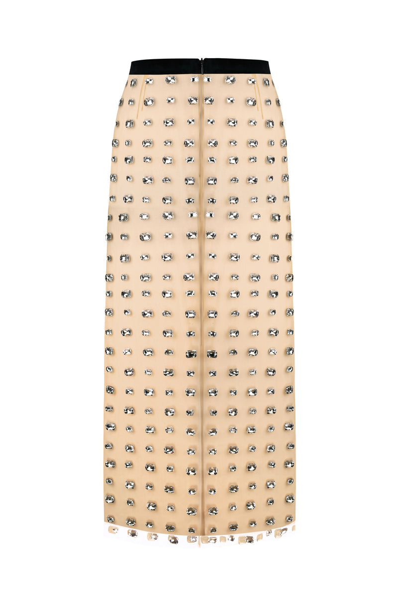 CHANTAL SKIRT MIDI IN NUDE - CULT MIA