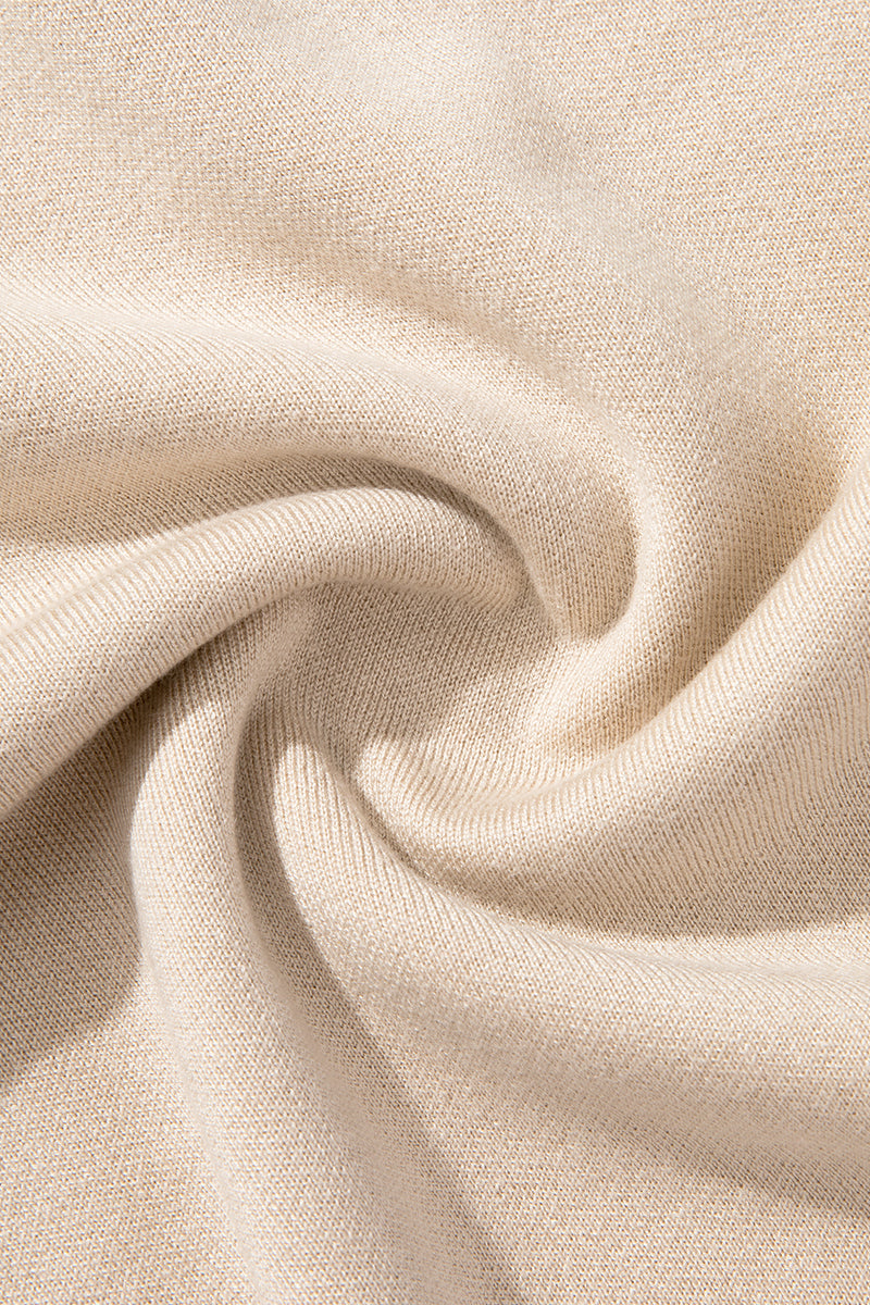COLOR CONTRAST SILK CASHMERE SET IN BROWN - CULT MIA