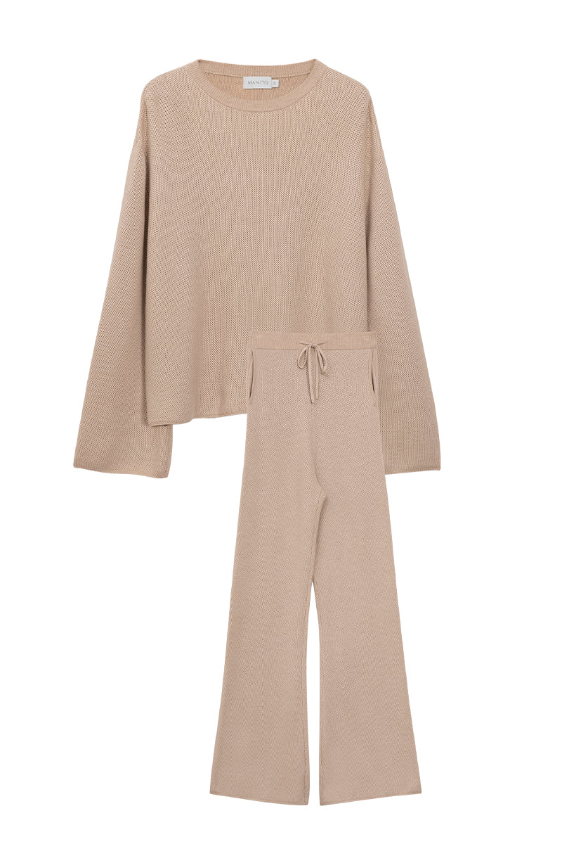 MELLOW SILK CASHMERE SET IN SAND - CULT MIA
