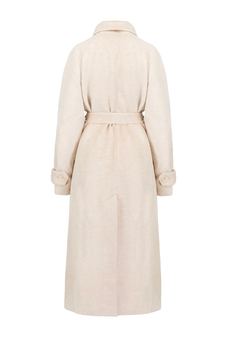 OVERSIZED COAT IN CHAMPAGNE BEIGE - CULT MIA