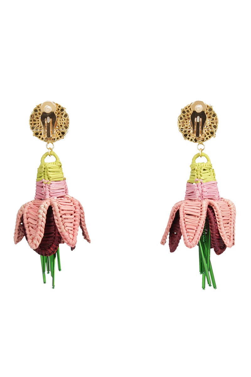 BORRACHERO PINK EARRINGS IN PINK RED - CULT MIA