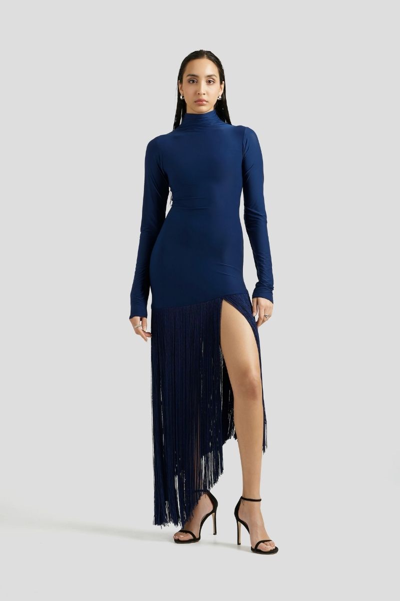 JADE MAXI DRESS IN NAVY BLUE - CULT MIA