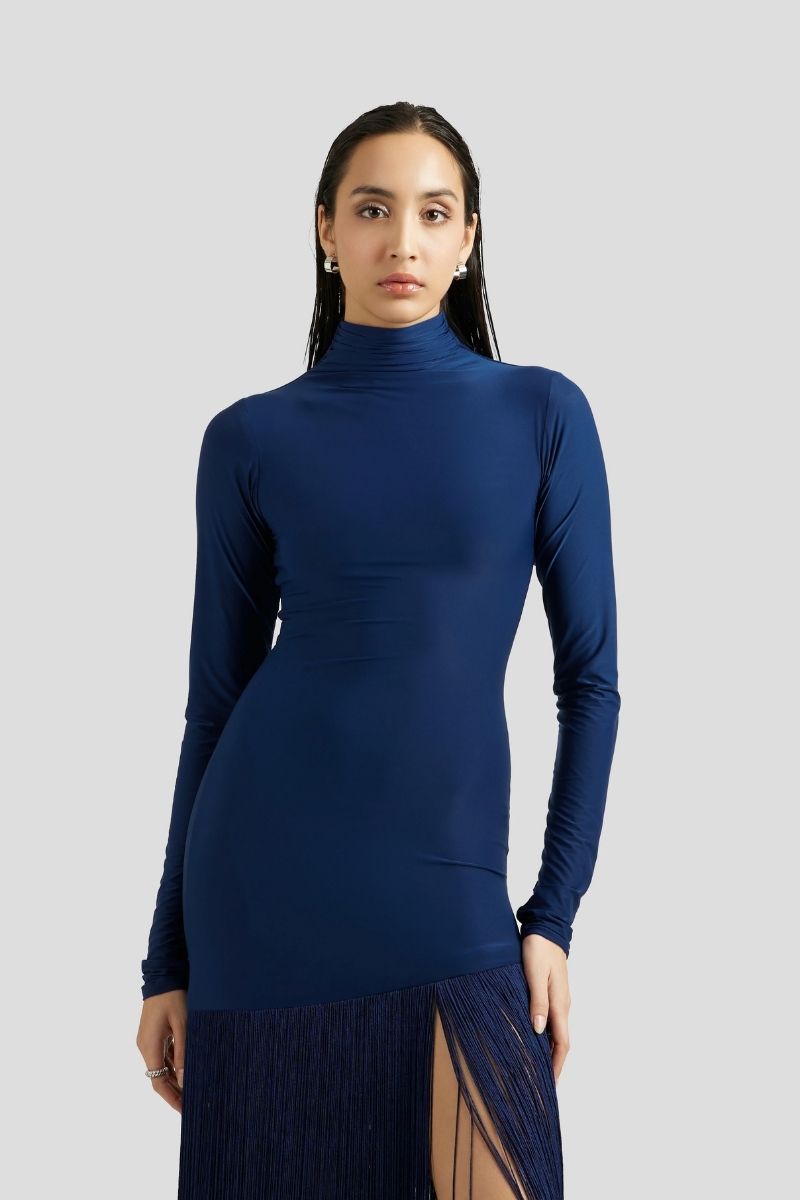 JADE MAXI DRESS IN NAVY BLUE - CULT MIA
