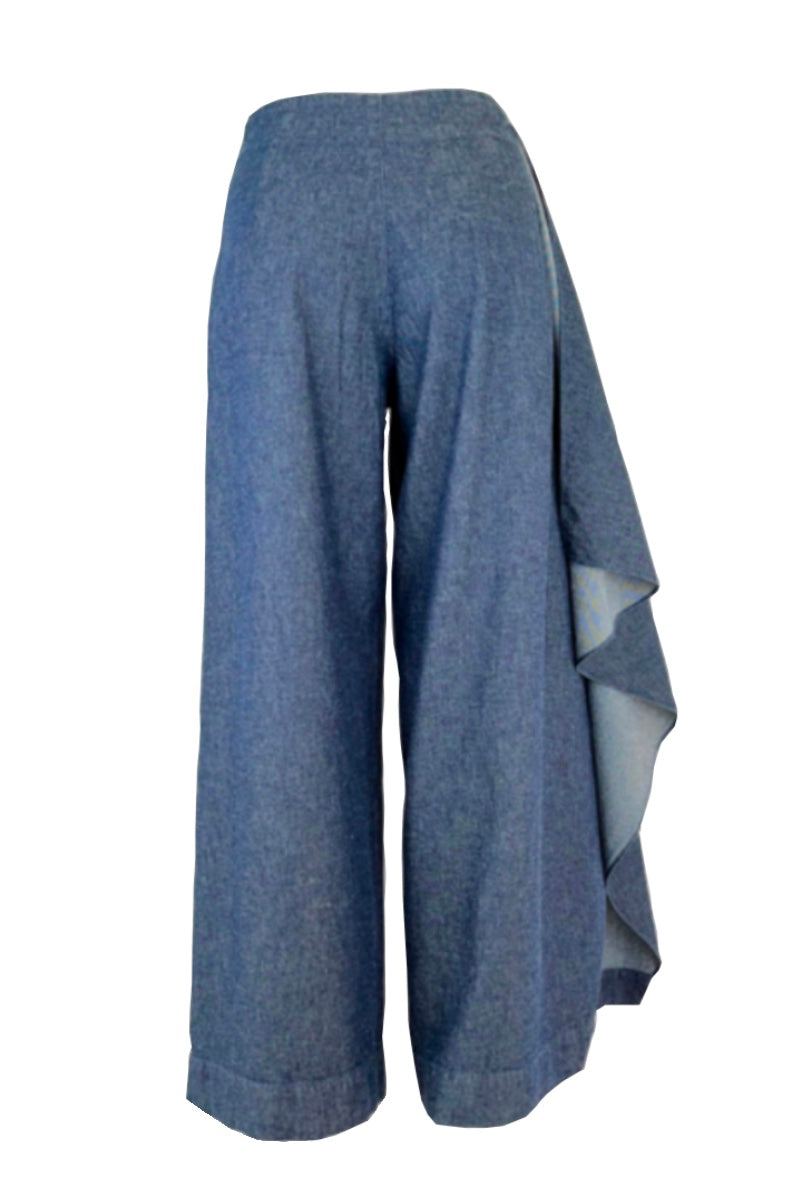 LATERAL FLAP JEANS IN BLUE - CULT MIA