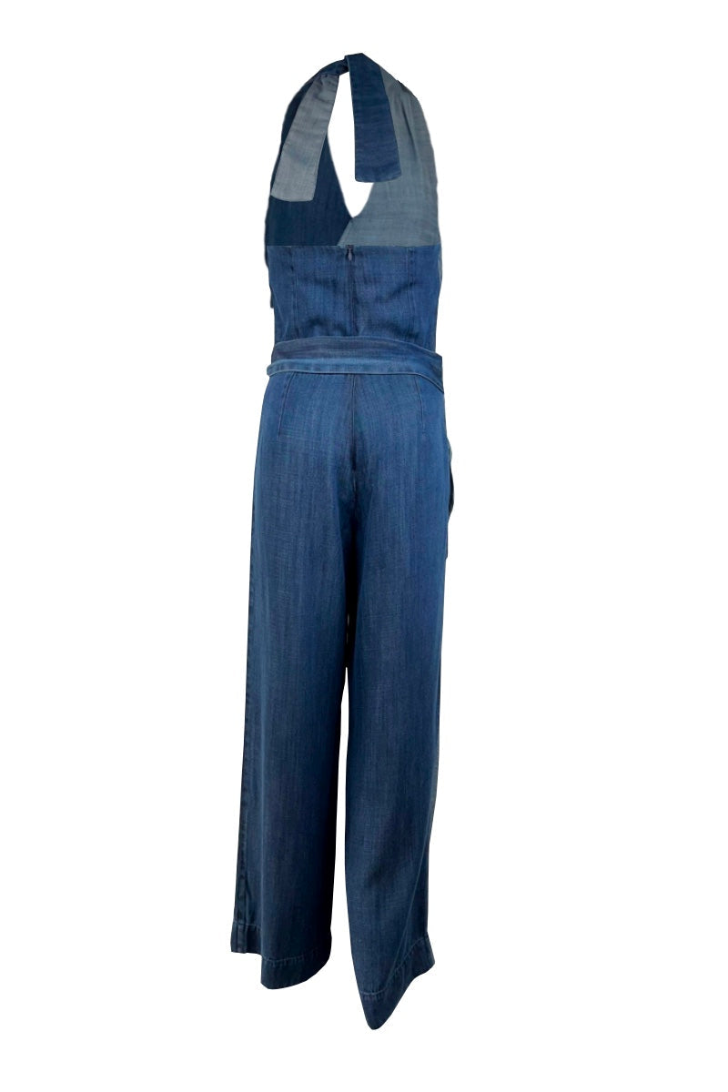 FLAP DENIM JUMPSUIT - CULT MIA