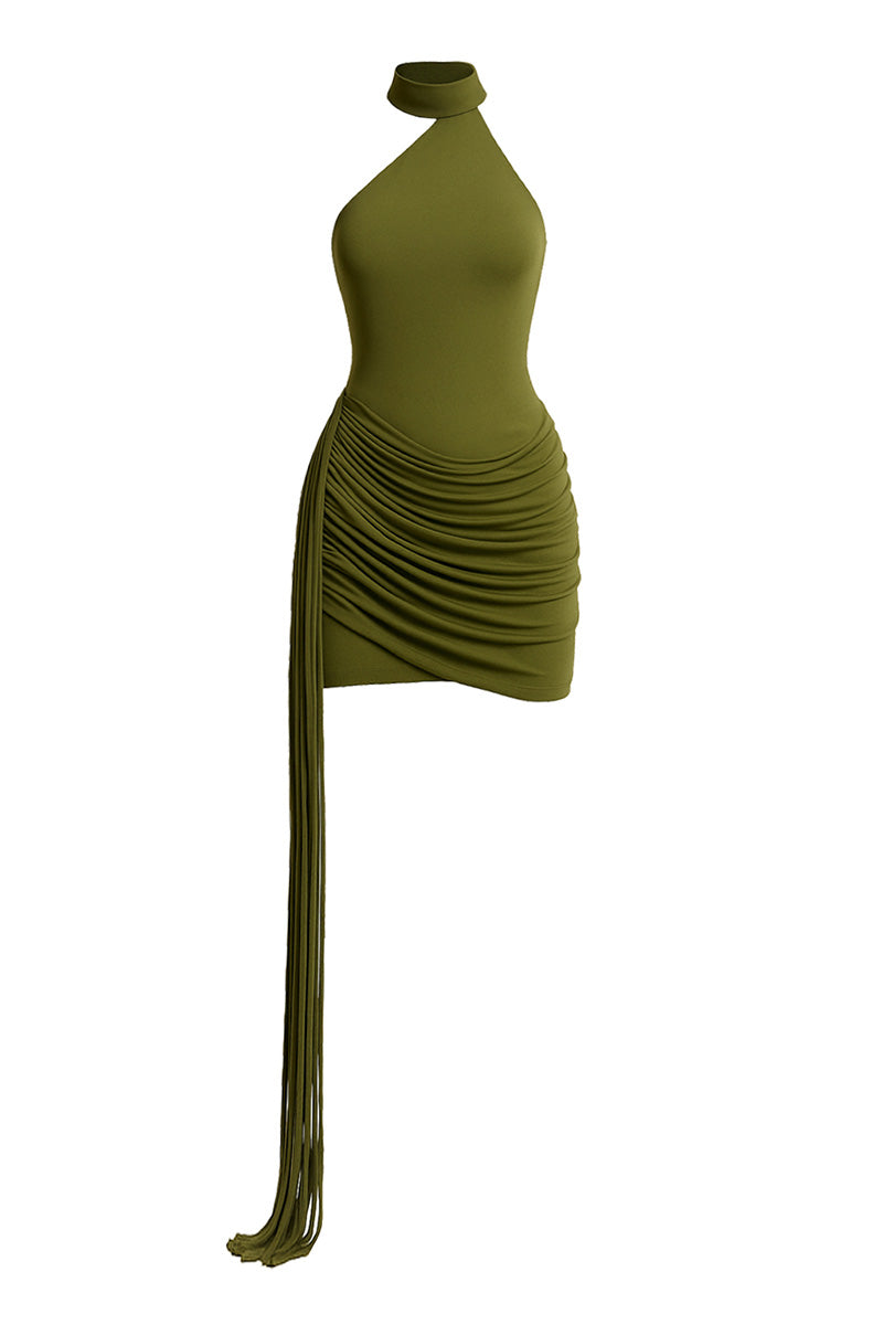 Khanum's KARELLE MINI DRESS IN KHAKI | Cult Mia Khanum's KARELLE MINI DRESS IN KHAKI | Cult Mia