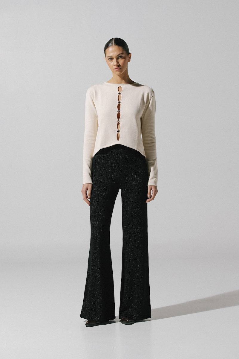 KYOTO PANTS IN WHITE CREAM - CULT MIA