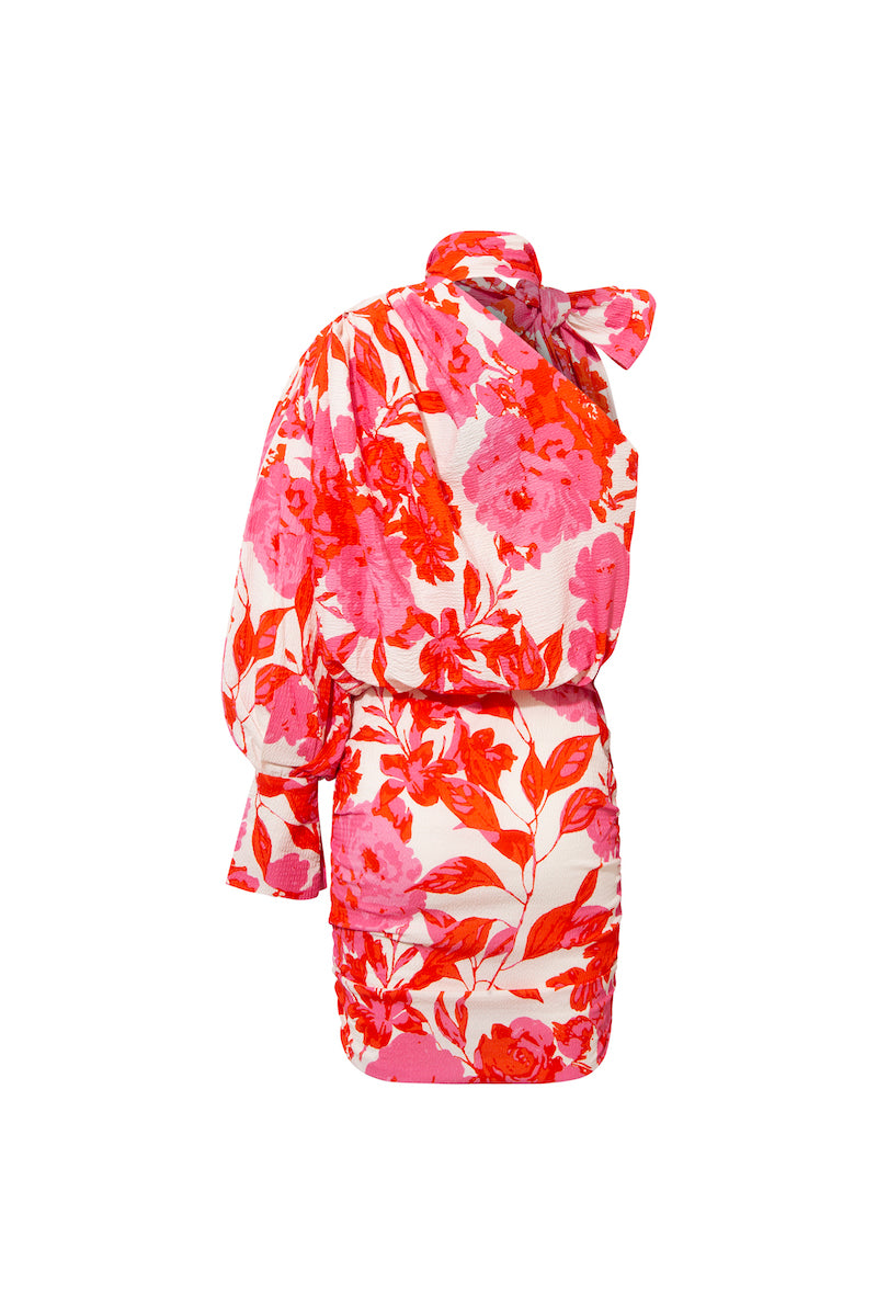 LEANDRA DRESS IN FUCHSIA PRINT - CULT MIA