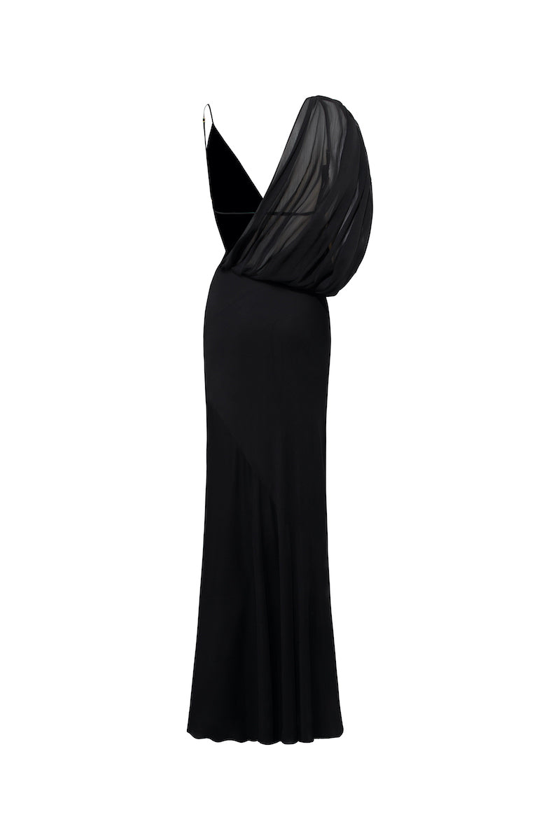LIZA MAXI DRESS IN BLACK - CULT MIA