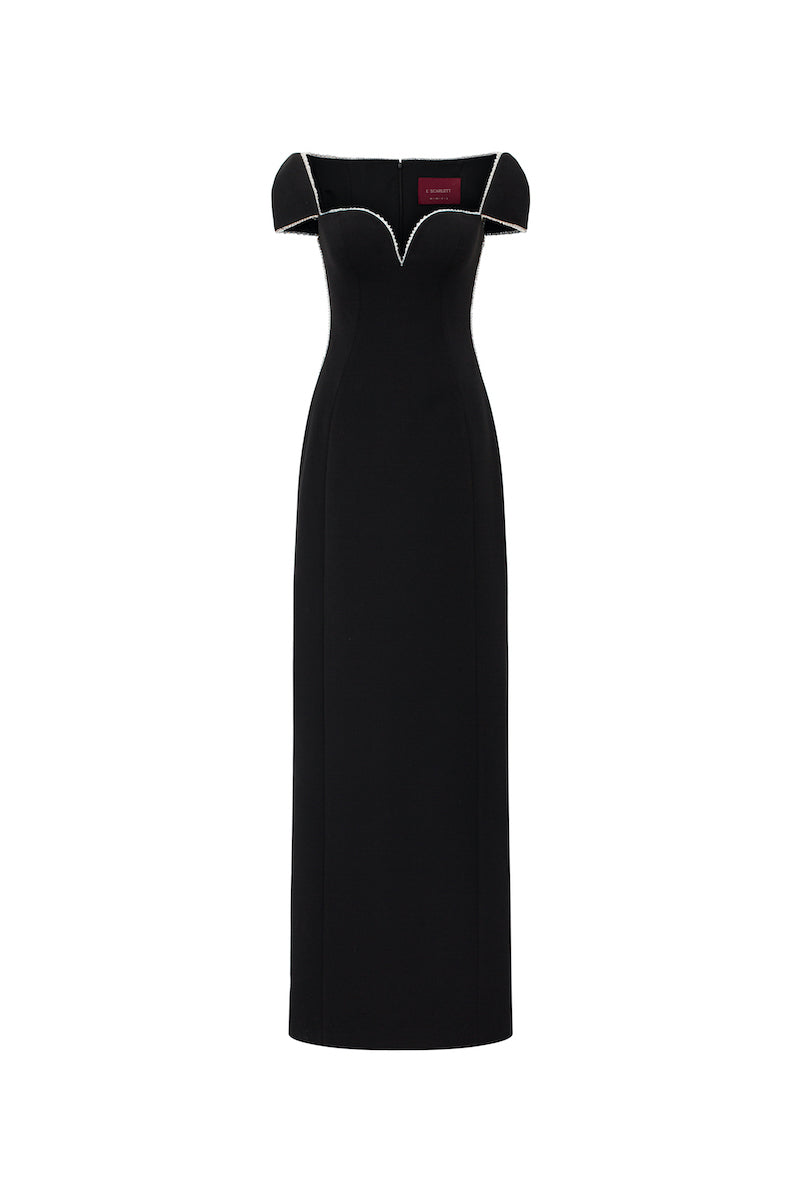 SHORT-SLEEVE POLY CREPE MAXI DRESS | CULT MIA | L'SCARLETT SHORT-SLEEVE POLY CREPE MAXI DRESS | CULT MIA | L'SCARLETT