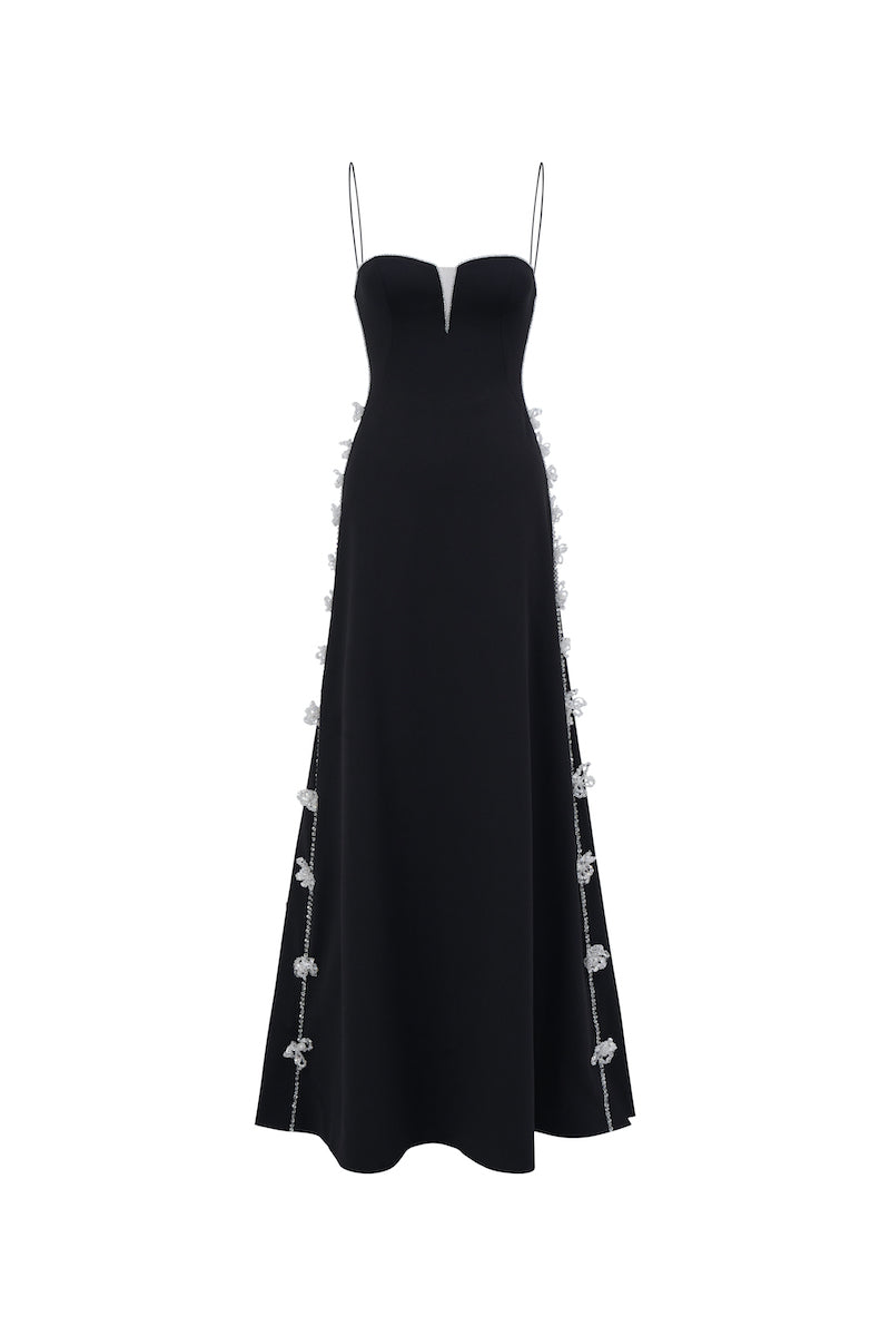 black strappy maxi dress casual Women's Black Dress Maxi Strappy
