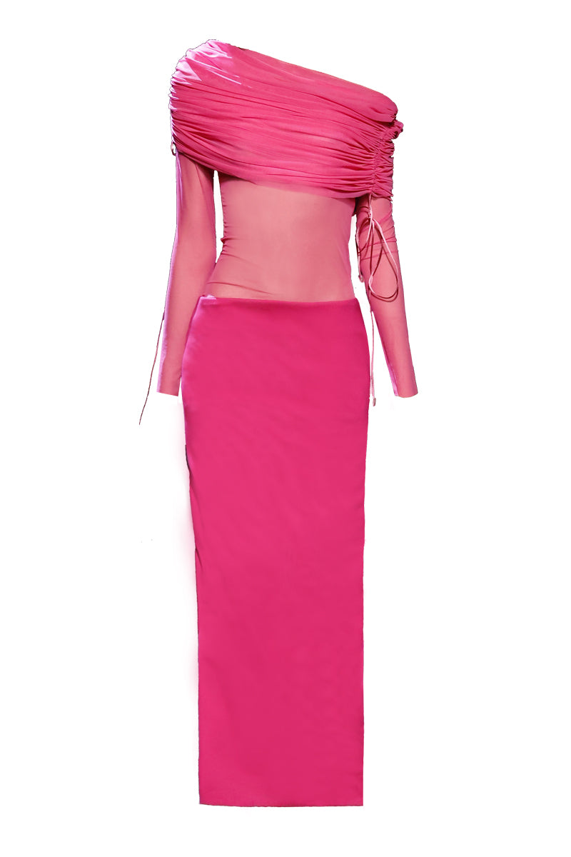 dress lycra LYCRA AND MESH NEOPRENE DRESS | CULT MIA