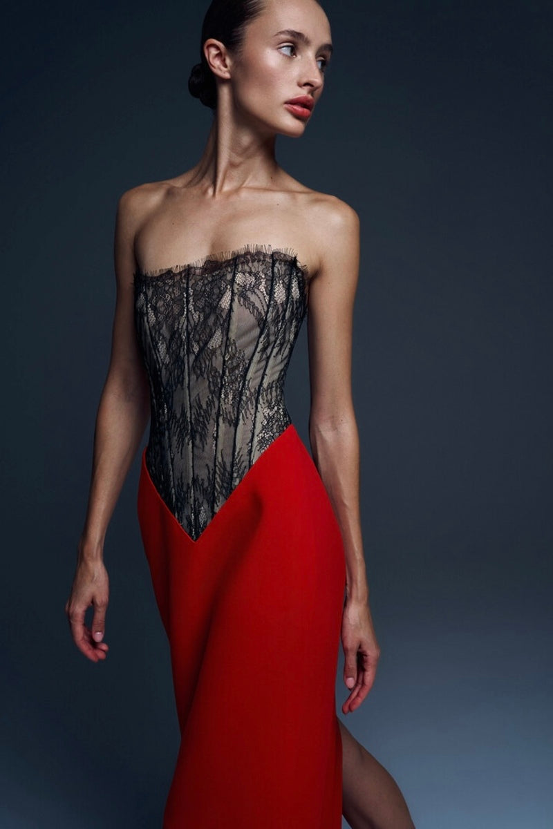 LACE TIBI MAXI DRESS IN LACE - CULT MIA
