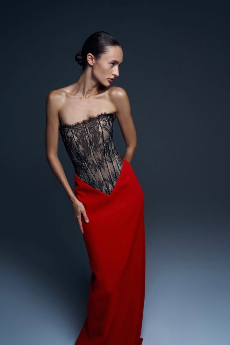 LACE TIBI MAXI DRESS IN LACE - CULT MIA