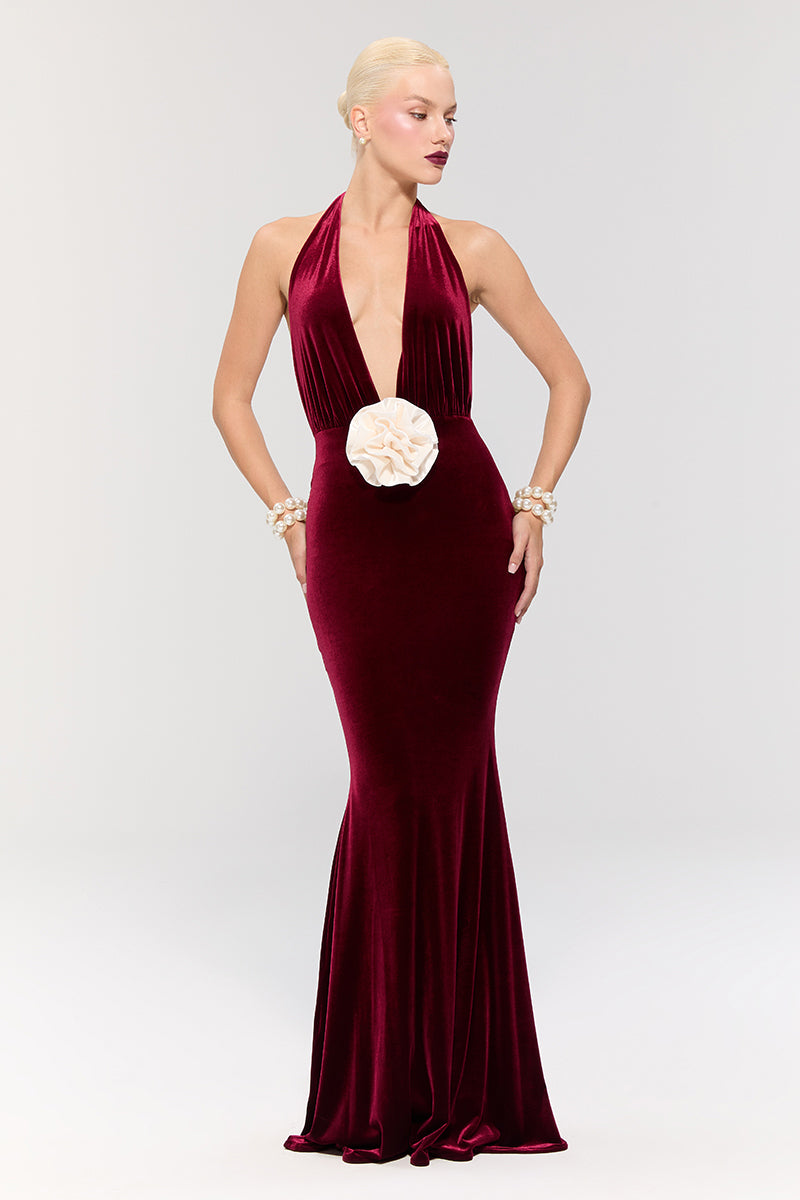 ALHAMBRA BURGUNDY GOWN - CULT MIA