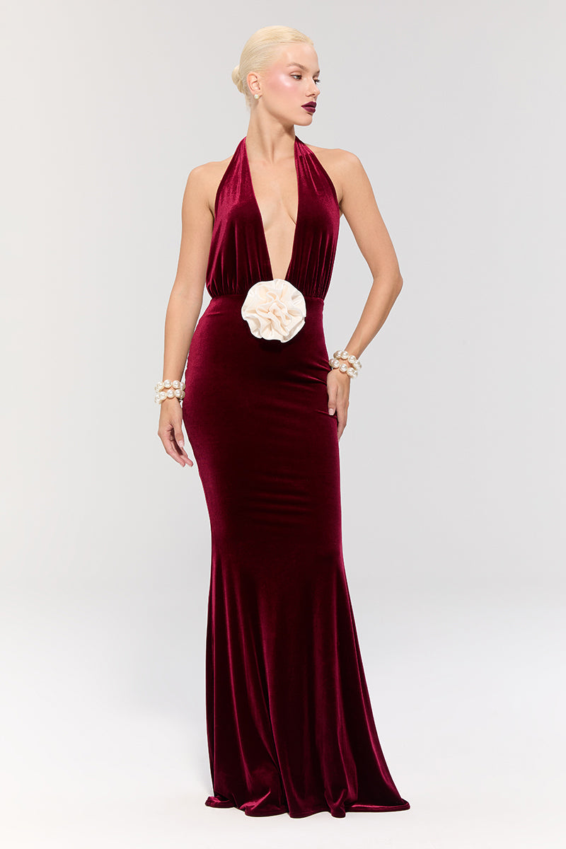 ALHAMBRA BURGUNDY GOWN - CULT MIA