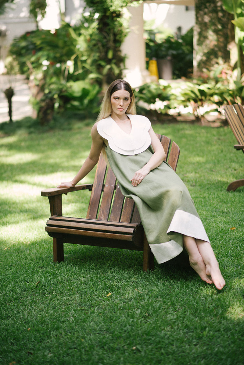 LORA DRESS IN SAGE GREEN - CULT MIA