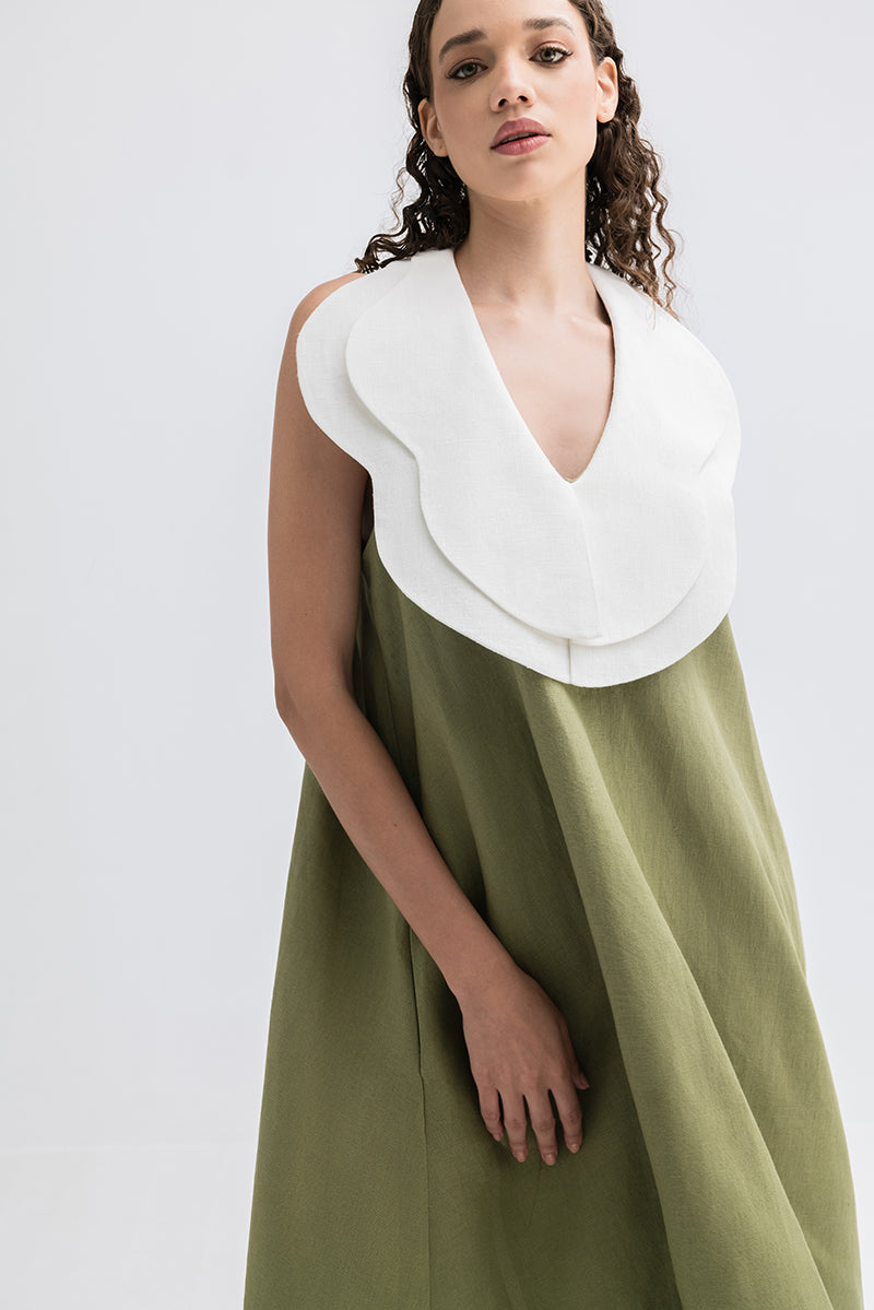 LORA DRESS IN SAGE GREEN - CULT MIA