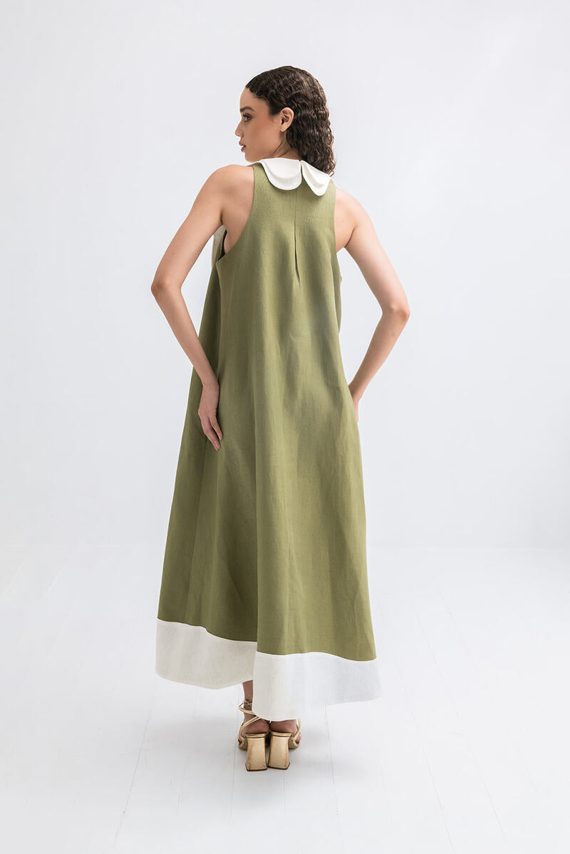 LORA DRESS IN SAGE GREEN - CULT MIA