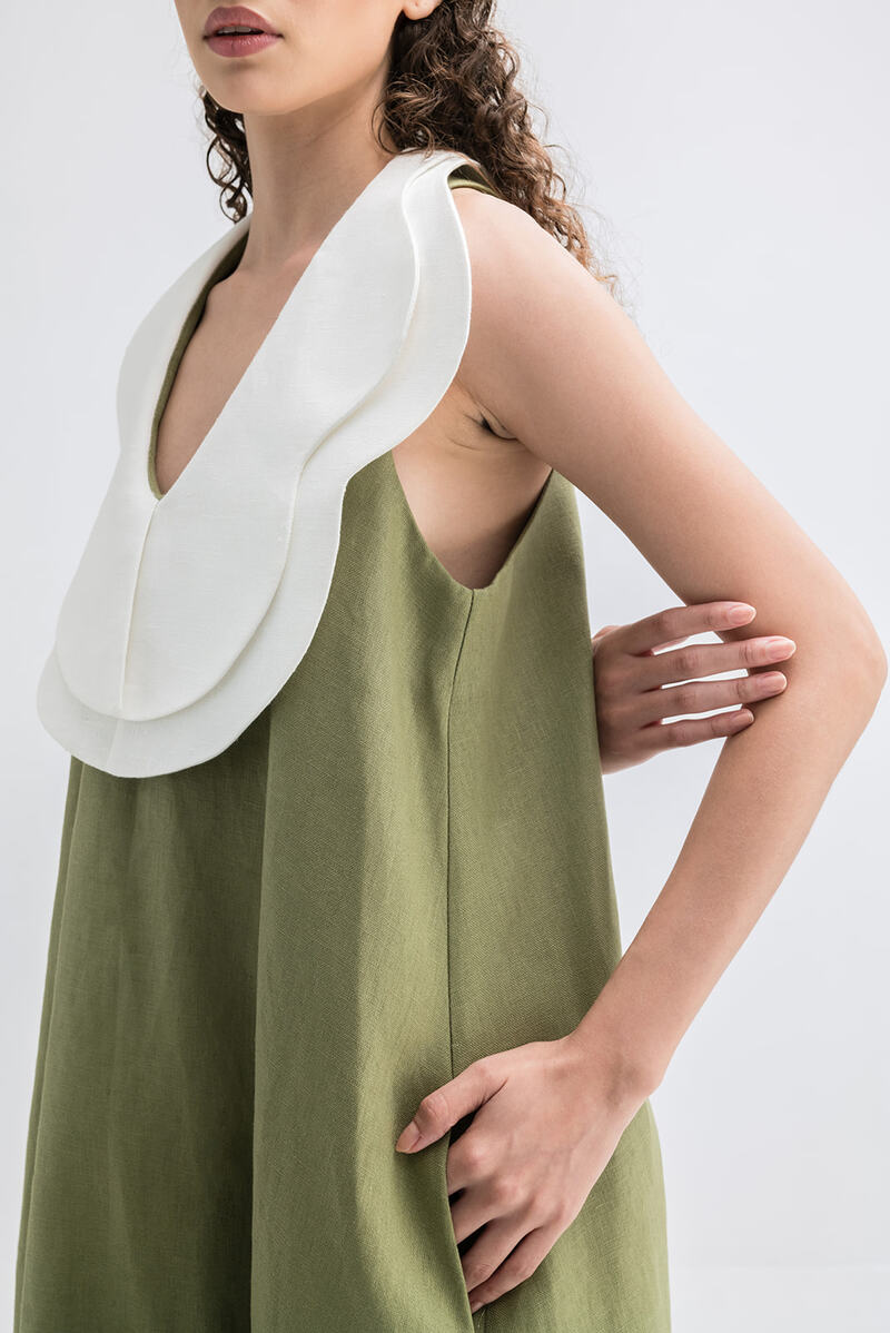LORA DRESS IN SAGE GREEN - CULT MIA