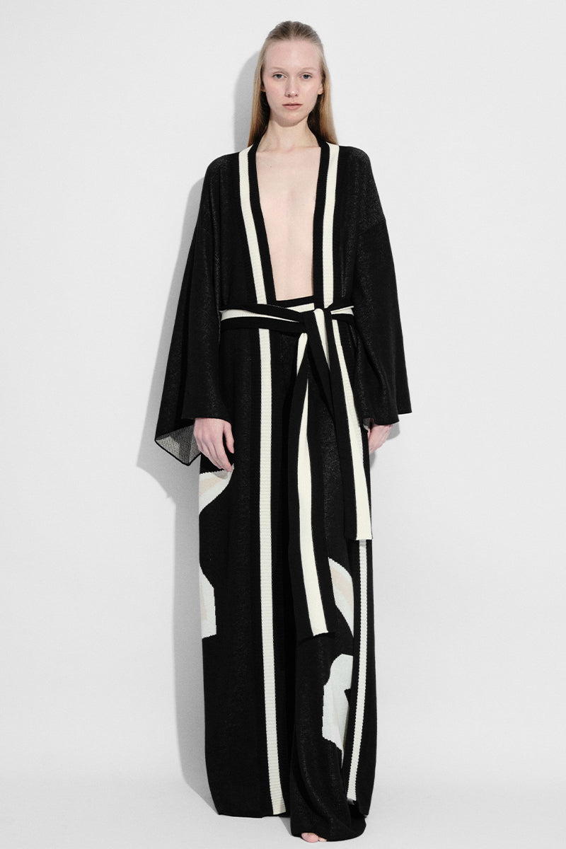 LOUNGE CARDIGAN IN BLACK - CULT MIA
