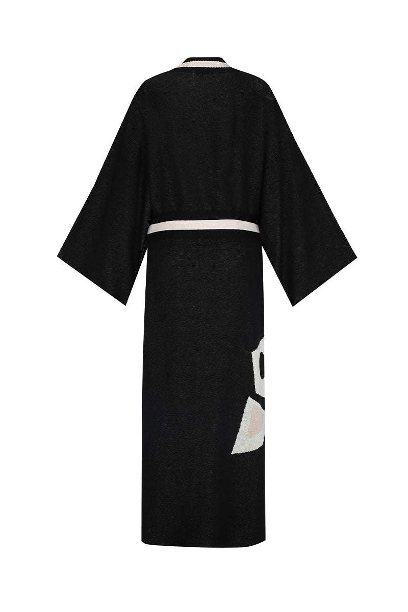 LOUNGE CARDIGAN IN BLACK - CULT MIA