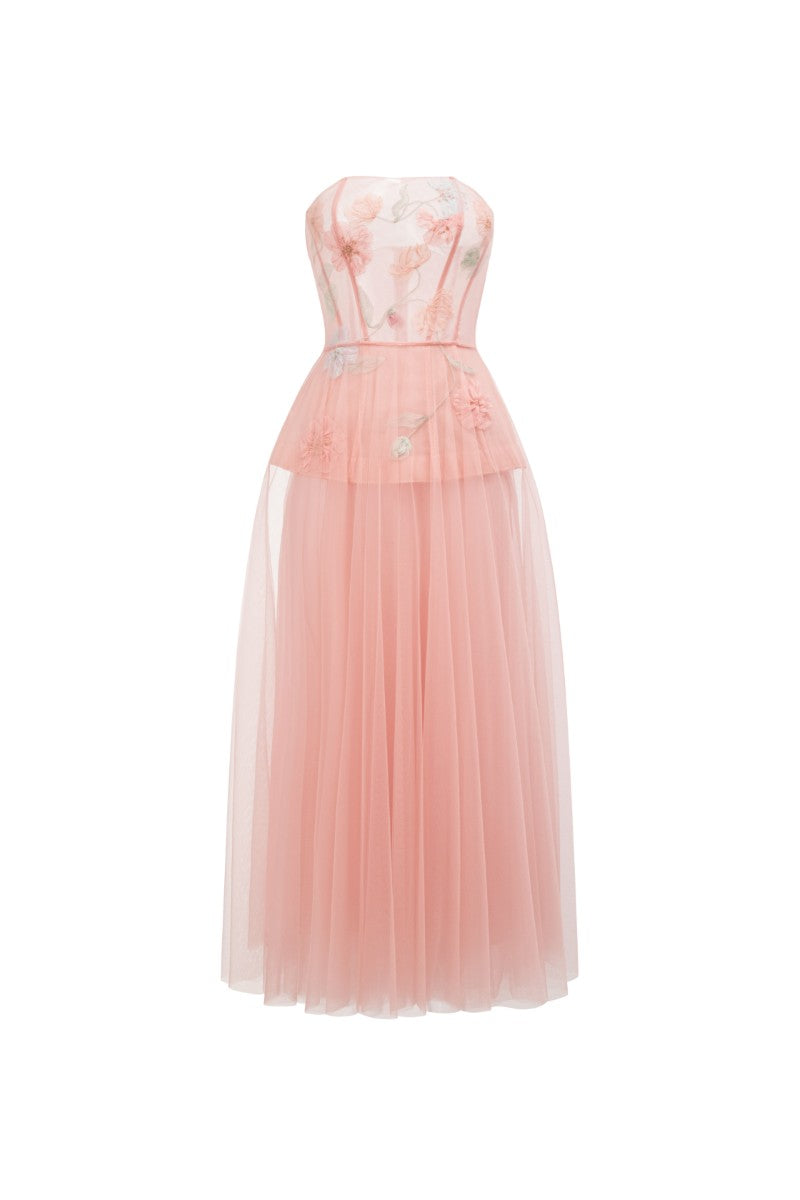 21SIX SAMAKA Tulle Flower Dress in Light Pink | Cult Mia 21SIX SAMAKA Tulle Flower Dress in Light Pink | Cult Mia