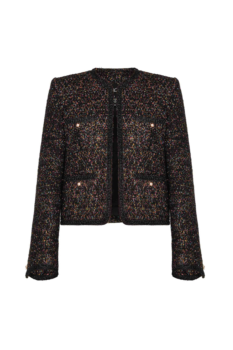 BROWN CHECKERED WOOL JACKET - CULT MIA
