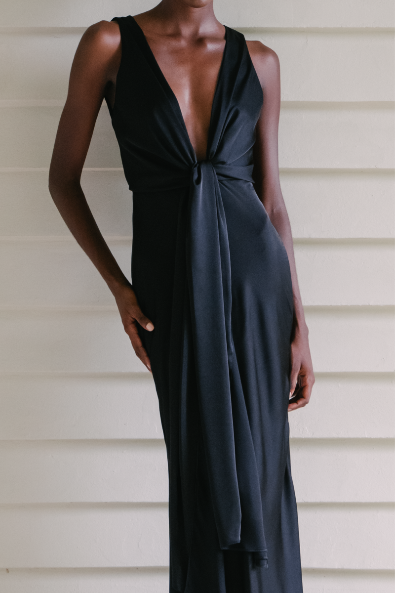 CEIBA BLACK LONG DRESS - CULT MIA