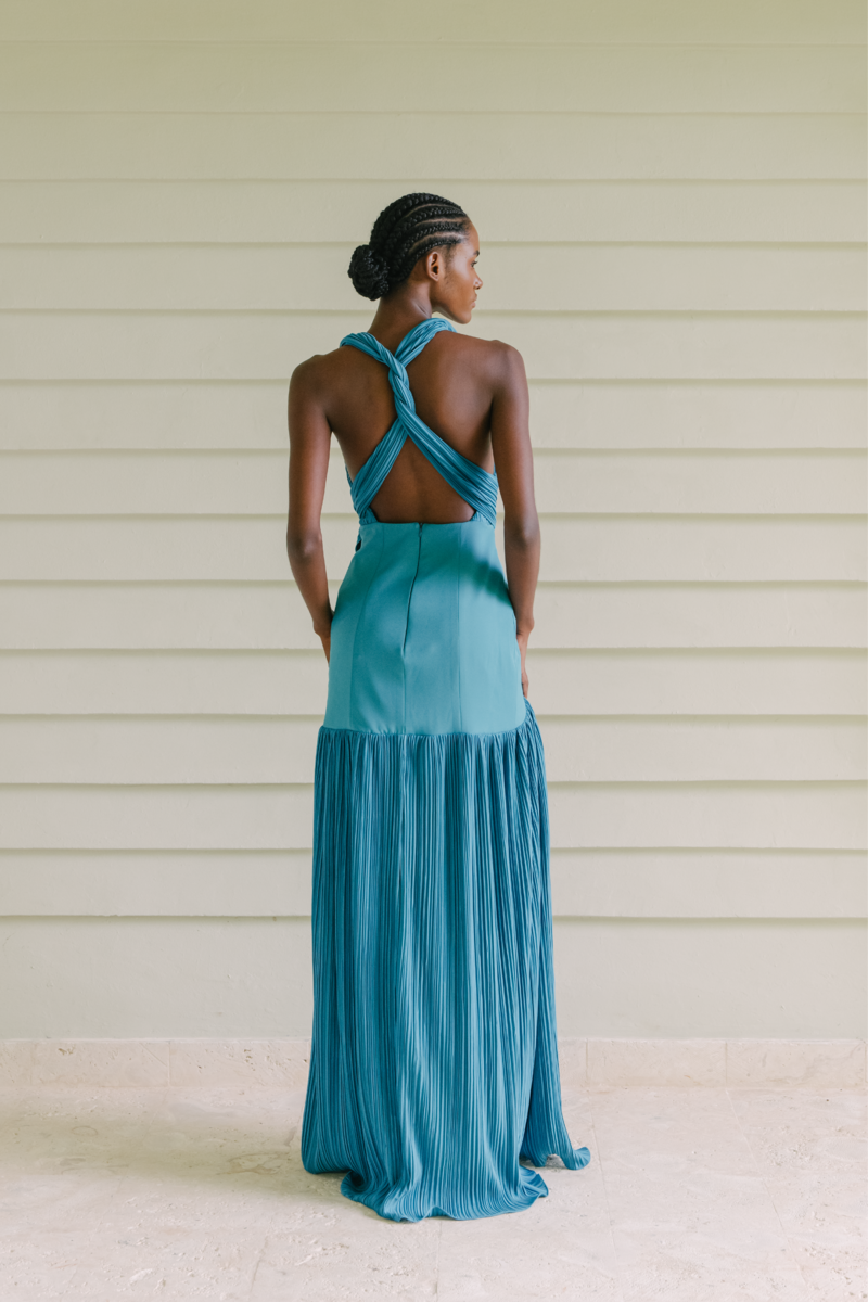 CAYO TURQUOISE MAXI DRESS - CULT MIA