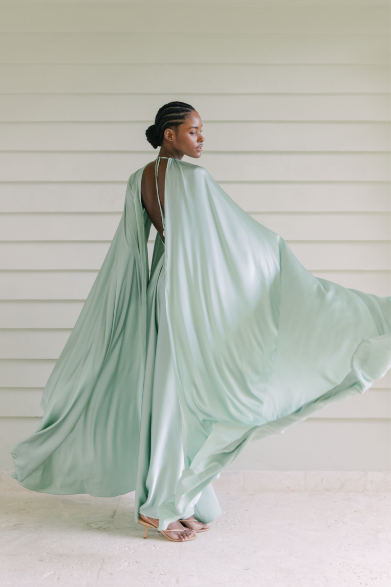 LIMONCILLO LAKE GREEN MAXI DRESS - CULT MIA
